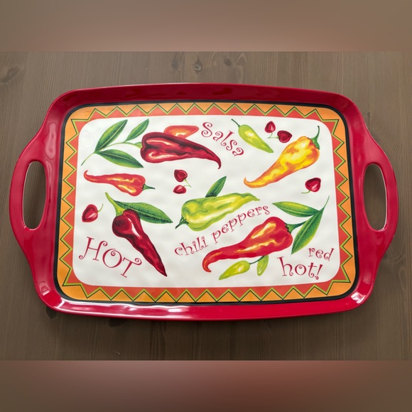 Other - Colorful Pepper Design Serving Tray